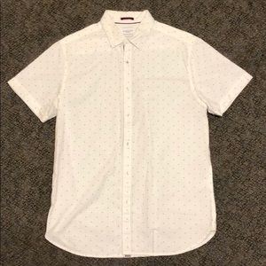 Cactus Man white button up polo Size M